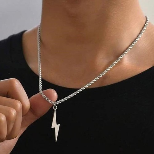 Silver rope chain - silver,